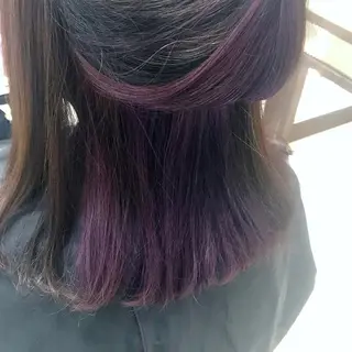 ミディアム カラー 馴染ませNo.1🧃 エクステ・アレンジのヘアスタイル