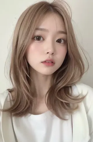 カラー eve🐰束間まつ毛 /透明感カラーのヘアスタイル