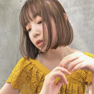 ショート カラー パーマ 【ダメージレス施術】 【透明感】北村 拓也のヘアスタイル