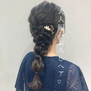 ロング ヘアアレンジ 韓国カラーお任せ❤️ アサコサユリ🎀の眉毛・アイブロウイメージ