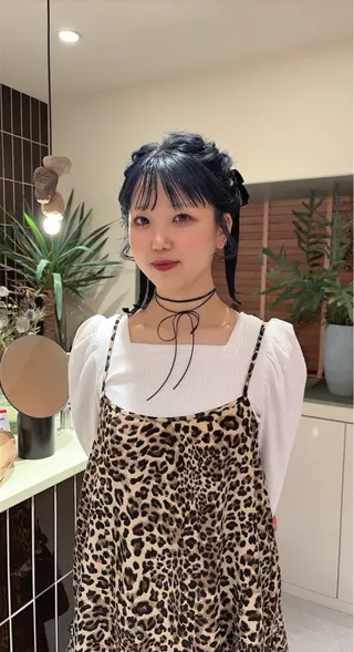 ミディアム カラー ヘアアレンジ ヘアセット🎀パーマ Tsubasaのヘアスタイル