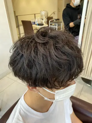 パーマ メンズ 佐々木 拓海のヘアスタイル