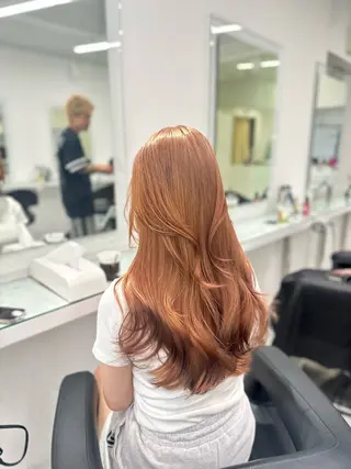 セミロング カラー ❄最強かわいいカラー ❄️MINA❄️のヘアスタイル