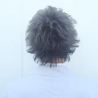 ショート カラー パーマ メンズ Vir by browのヘアスタイル