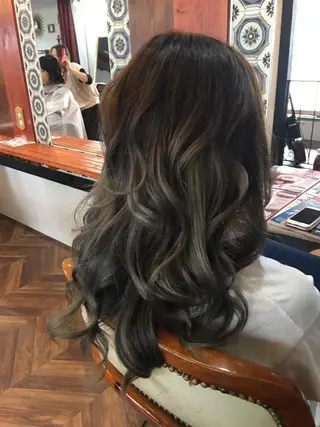 ロング カラー パーマ ヘアアレンジ メンズ キッズ 平井 秀乙のヘアスタイル