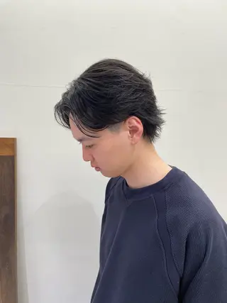 メンズ 慎太朗/パーマ/ボブ /センターパートのヘアスタイル