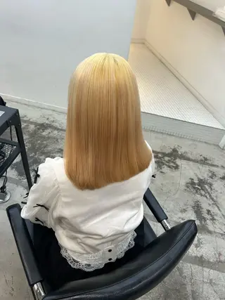 ミディアム カラー ヘアアレンジ 🎀ブリーチ×艶髪 🎀 ♡さや♡のヘアスタイル