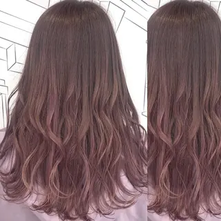 ミディアム カラー TOMOKA 艶髪/透明感カラーのヘアスタイル