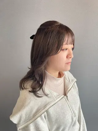ミディアム カラー ヘアアレンジ kitin  吉祥寺 山岸花のヘアスタイル