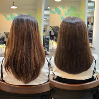 ミディアム カラー 野村 果音(カノン)のヘアスタイル