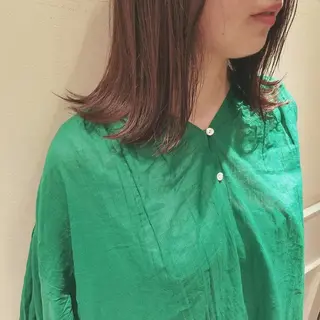 ミディアム カラー 🙃 透明感カラー/ボブのヘアスタイル