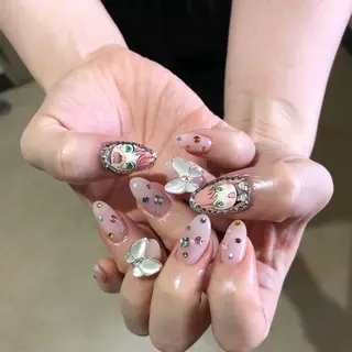 ネイル パラあり！フィルイン 美フォルムのネイルデザイン