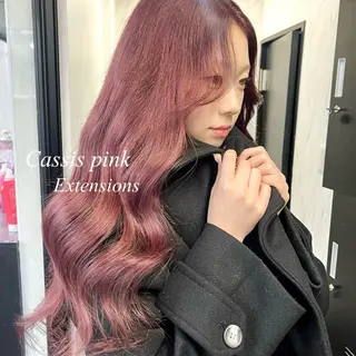 ロング カラー シールエクステ特化 ハイトーン、NANAのヘアスタイル