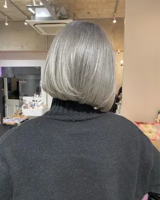 セミロング カラー ヘアアレンジ TOPSTYLIST 🇬🇧JIMMYのヘアスタイル