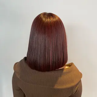 ミディアム SERINA/ウルフ 、デザインカラーのヘアスタイル