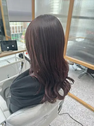 セミロング カラー 縮毛矯正💎髪質改善 レイヤー✨山内健太郎のヘアスタイル