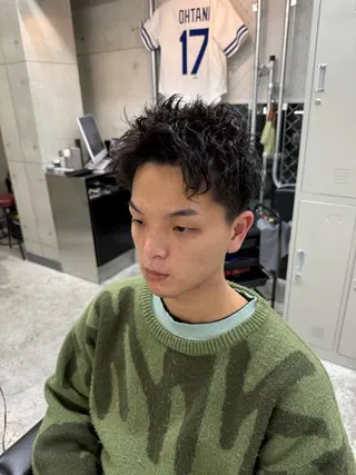 ショート パーマ メンズ CHROM TOKYO A.L.T所属・【メンズ・カット】 藪 清正のヘアスタイル