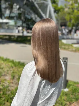 セミロング 名古屋ハイトーン/ 🐶ブリーチ専門店のヘアスタイル