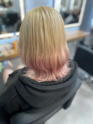 ミディアム カラー ヘアアレンジ 透明感カラー/推しカ ラー☁️JURAのヘアスタイル