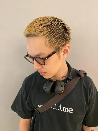 ショート カラー メンズ unopulir 景山　凌のヘアスタイル