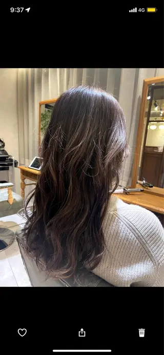 ロング 中川 花織のヘアスタイル