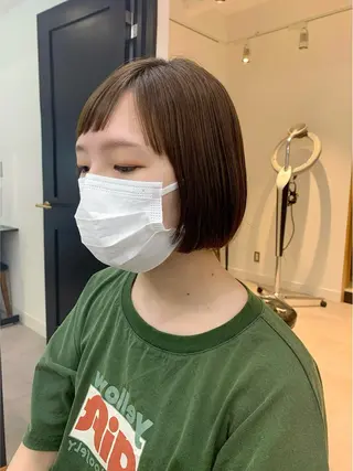 ミディアム カラー パーマ ヘアアレンジ メンズ キッズ ネイル マツエク・マツパ アイブロウ レイヤーカット 🌿透け感カラーのヘアスタイル