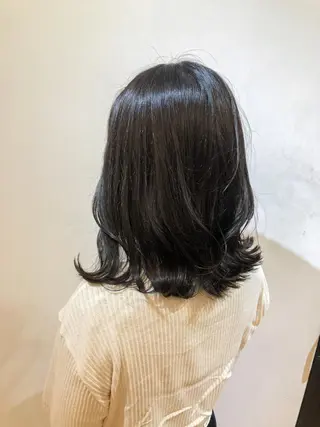 ミディアム カラー パーマ ヘアアレンジ 顔周りカット・相談 レイヤーも◎しずくのヘアスタイル