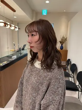 ミディアム カラー 酸性ストレート/ ちさとのヘアスタイル