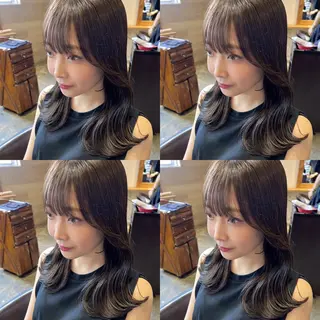 ミディアム カラー レイヤー×艶髪特化 マネージャー安藤光司のヘアスタイル