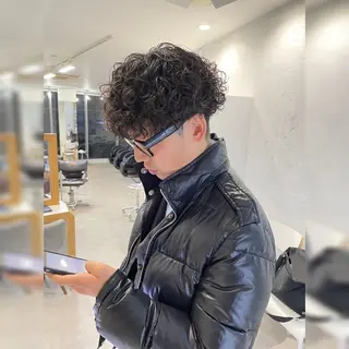 ショート カラー パーマ メンズ お悩み解決 園田翔大のヘアスタイル