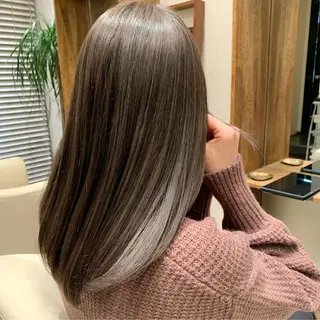 セミロング カラー 【完全個室】髪質改善 暖色カラー/山崎唯奈のヘアスタイル