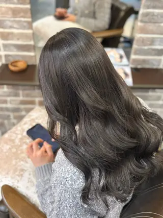 ロング カラー ブリーチ/縮毛矯正/ 川野秀真のヘアスタイル