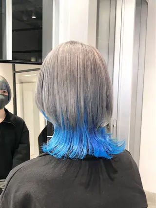 ショート カラー ヘアアレンジ ｲﾝﾅｰｶﾗｰ屋さん 🫧伊藤拓実のヘアスタイル