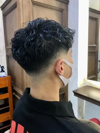 ショート パーマ メンズ 鷺沼駅徒歩1分 キシタクのヘアスタイル