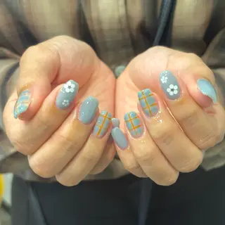 ネイル 本町🤍ちゅるん 自爪育成✨🤍のネイルデザイン