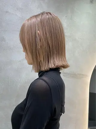 ミディアム カラー ヘアアレンジ 髪質改善【縮毛矯正】 北千住 田邉 澪のヘアスタイル