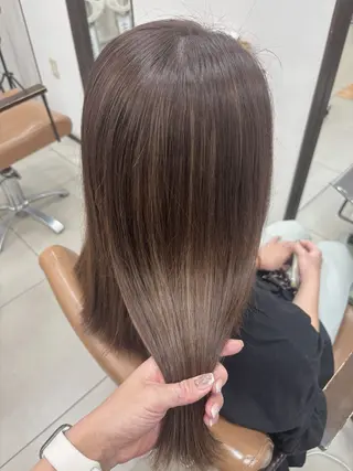 ミディアム カラー 頭皮×髪質改善 透明感カラー💎中村のヘアスタイル