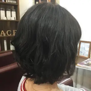 ミディアム パーマ 金崎 新吾のヘアスタイル