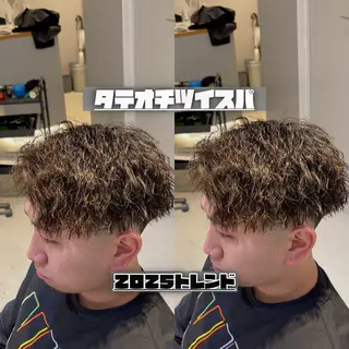 ショート パーマ メンズ 山内 優成のヘアスタイル