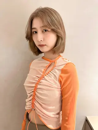 ミディアム カラー 🩷ハイトーン透明感 レイヤー🩷ユリカのヘアスタイル