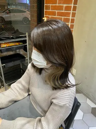 ミディアム 髪質改善韓国レイヤー SHIORI🦋のヘアスタイル