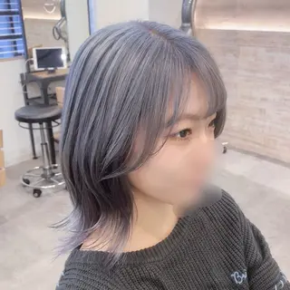ミディアム ゆ らのヘアスタイル
