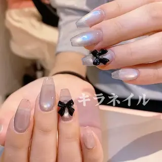 ネイル 🎀kira 長さだし💗モチ最高のネイルデザイン