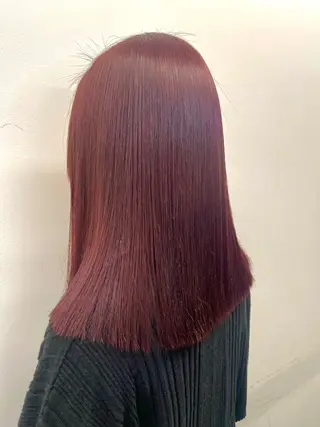 ミディアム カラー かめい りなのヘアスタイル