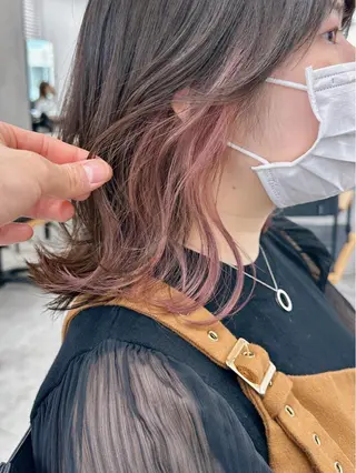 ミディアム カラー ブリーチダブルカラー 【koide】のヘアスタイル