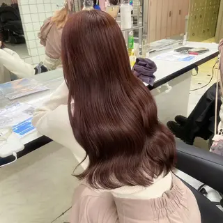 ロング カラー ヘアアレンジ 韓国レイヤー&ピンク 艶髪🩶maikoのヘアスタイル