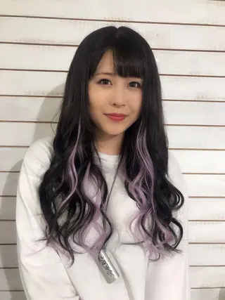 セミロング カラー ヘアアレンジ 🦋美髪/エクステ 🦋アベイクミのヘアスタイル