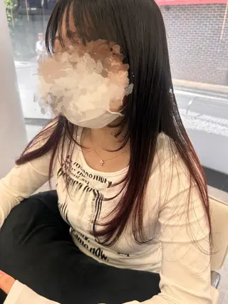 ロング カラー はるか/透明感暗髪 /ヘアアレンジ🤍のヘアスタイル