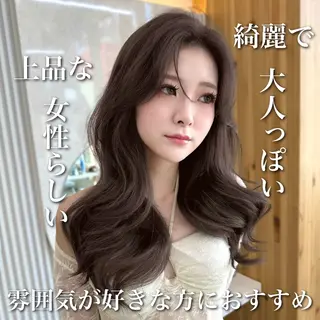 セミロング カラー 似合わせレイヤー/ 透明感カラーのヘアスタイル