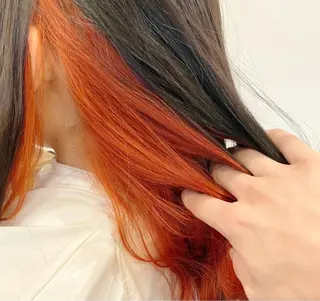 セミロング カラー 千 田のヘアスタイル